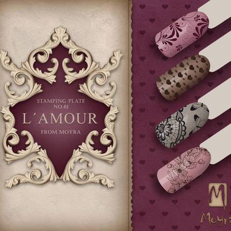 Moyra Stamping Schablone - L'Amour Nr.61