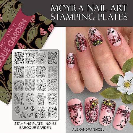 Moyra Stamping Platte Baroque Garden Nr. 63 Moyra Stamping Platte Baroque Garden Nr. 63