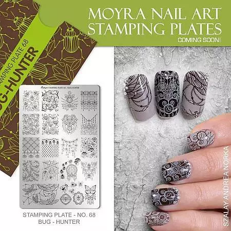 Moyra Stamping Schablone - Bug-Hunter Nr.68 Moyra Stamping Schablone - Bug-Hunter Nr.68