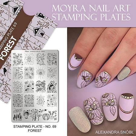 Moyra Stamping Schablone - Forest Nr.69