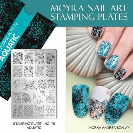 Moyra Stamping Schablone - Aquatic Nr.78