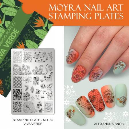 Moyra Stamping Platte - Viva Verde Nr.82 Moyra Stamping Platte - Viva Verde Nr.82