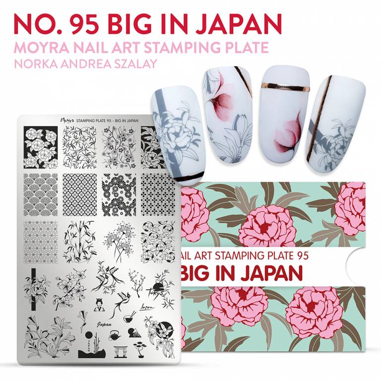 Moyra Stamping Schablone - Big in Japan Nr.95 Moyra Stamping Schablone - Big in Japan Nr.95