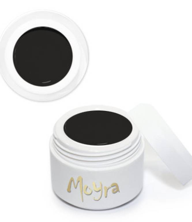 Moyra Painting Gel Black 5g Nr. 2, optimiert für Ihre NailArt, kein Verlaufen, hochdeckend, hochpigmentiertes Mal-Gel, Anwendung auf dem fertigen Nagel