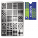 Moyra Stamping Schablone - Stempeln statt Malen - die schnelle und kreative Nailart für Anfänger und Profis zugleich - Fabric Texture Nr.2