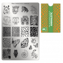 Moyra Stamping Schablone - Stempeln statt Malen - die schnelle und kreative Nailart für Anfänger und Profis zugleich - Animalistic Nr.4