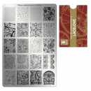Moyra Stamping Schablone - Stempeln statt Malen - die schnelle und kreative Nailart für Anfänger und Profis zugleich - Lacelove I Nr.15