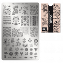 Moyra Stamping Schablone - Stempeln statt Malen - die schnelle und kreative Nailart für Anfänger und Profis zugleich - Tattoo Nr.34