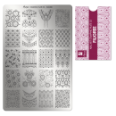 Moyra Stamping Schablone - Stempeln statt Malen - die schnelle und kreative Nailart für Anfänger und Profis zugleich - Filigree Nr.52