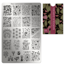 Moyra Stamping Schablone - Stempeln statt Malen - die schnelle und kreative Nailart für Anfänger und Profis zugleich - Baroque Garden Nr.63