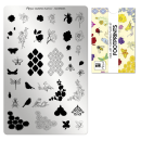 Moyra Stamping Schablone - Stempeln statt Malen - die schnelle und kreative Nailart für Anfänger und Profis zugleich - Footprints Nr.67