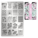 Moyra Stamping Schablone - Stempeln statt Malen - die schnelle und kreative Nailart für Anfänger und Profis zugleich - Sakura-Nippon Nr.73