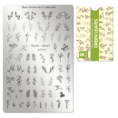 Moyra Stamping Schablone - Stempeln statt Malen - die schnelle und kreative Nailart für Anfänger und Profis zugleich - Green Leaves Nr.79