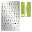 Moyra Stamping Schablone - Stempeln statt Malen - die schnelle und kreative Nailart für Anfänger und Profis zugleich - Green Leaves 2 Nr.97