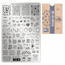 Moyra Stamping Schablone - Stempeln statt Malen - die schnelle und kreative Nailart für Anfänger und Profis zugleich - Stamp by me Nr.109